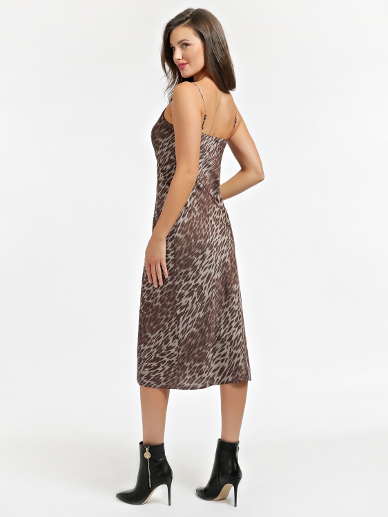Animalier Guess сатенена кройка рокел