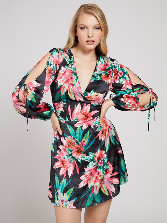 Guess рокля с флорален принт флорална фантазия
