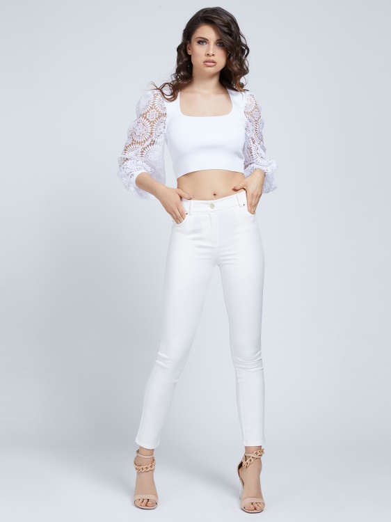 бели тесни панталони Guess Marciano