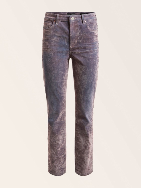 флок тесни дънкови панталони Guess лилаво