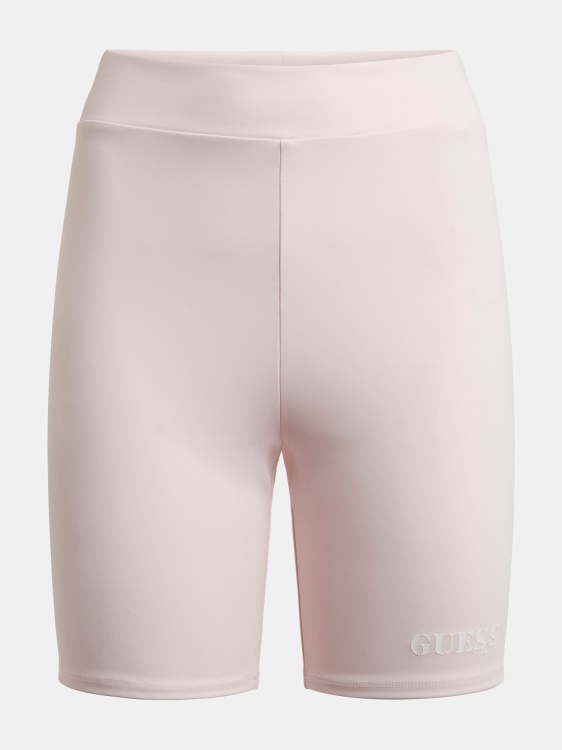 розови велосипедистки шорти с лого Guess