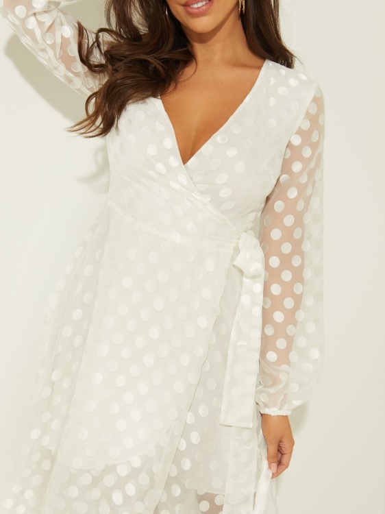 увийте рокля Guess бяла