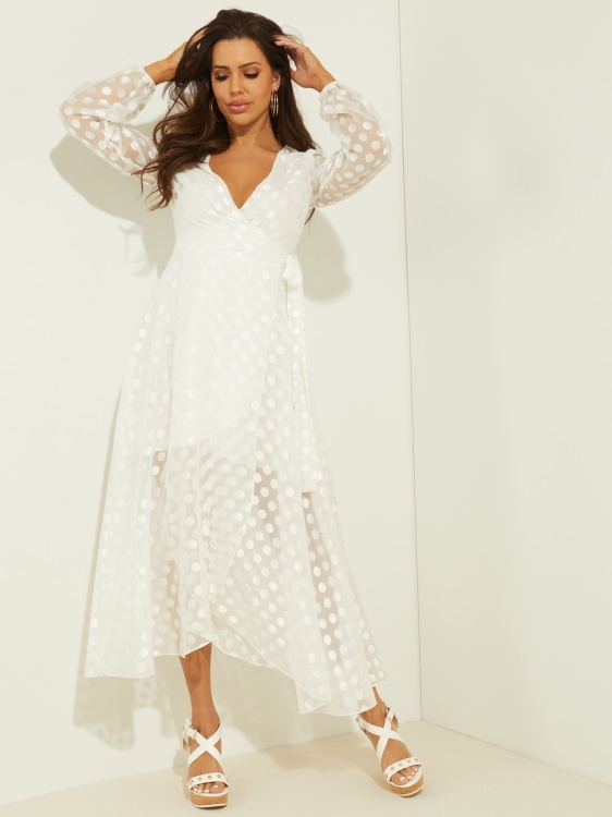 увийте рокля Guess бяла