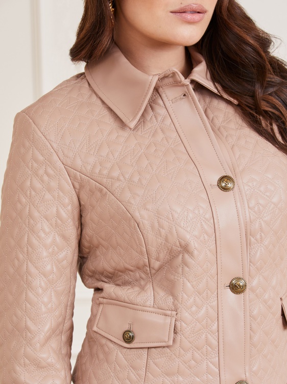 Guess бежово яке от изкуствена кожа Marciano