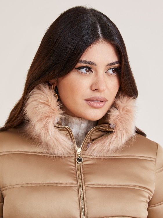 сатенено яке Marciano с подплата бежово Guess