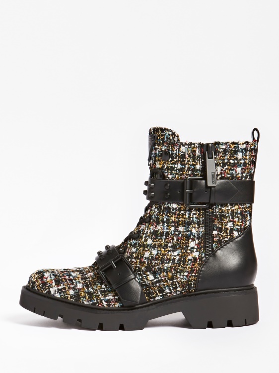 бели бойни ботуши от туид мулти Rodeta Guess