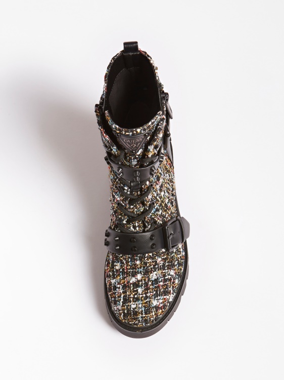 бели бойни ботуши от туид мулти Rodeta Guess