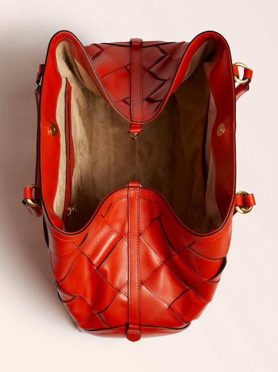 Orange Guess Giorgia голяма луксозна дамска чанта от естествена кожа