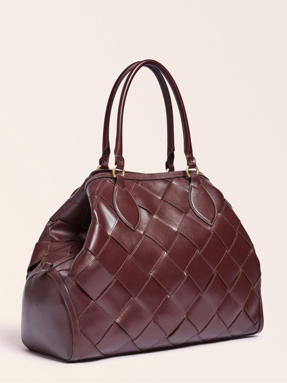 Guess Red голяма луксозна дамска чанта от естествена кожа
