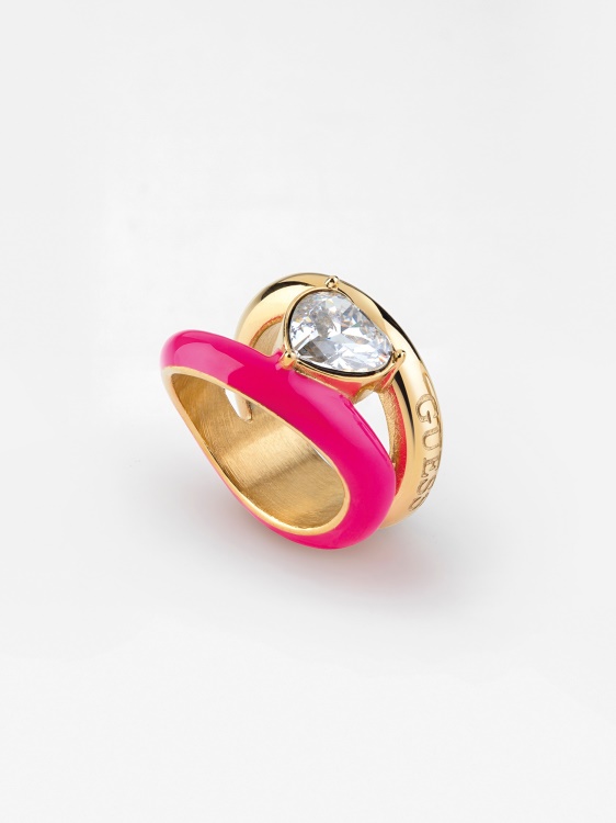 Guess Neon Lights' Ring Pink