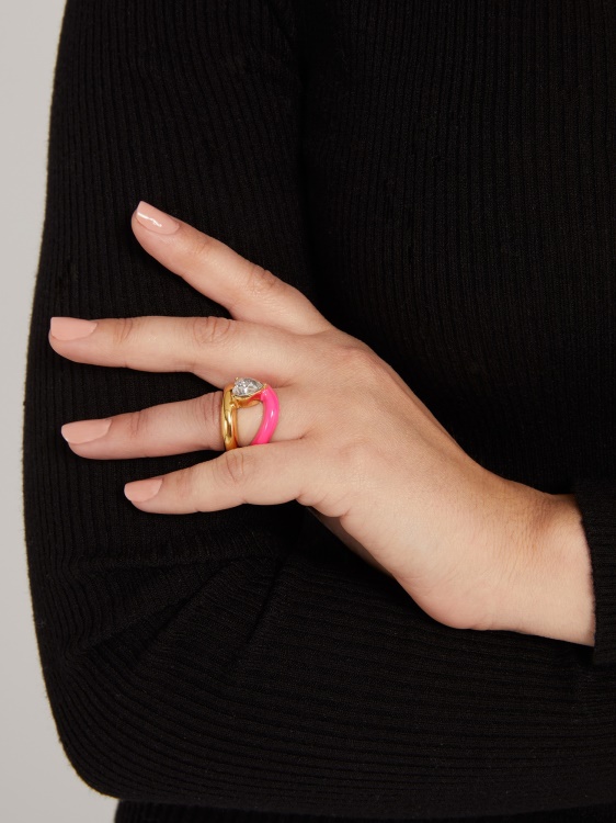 Guess Neon Lights' Ring Pink