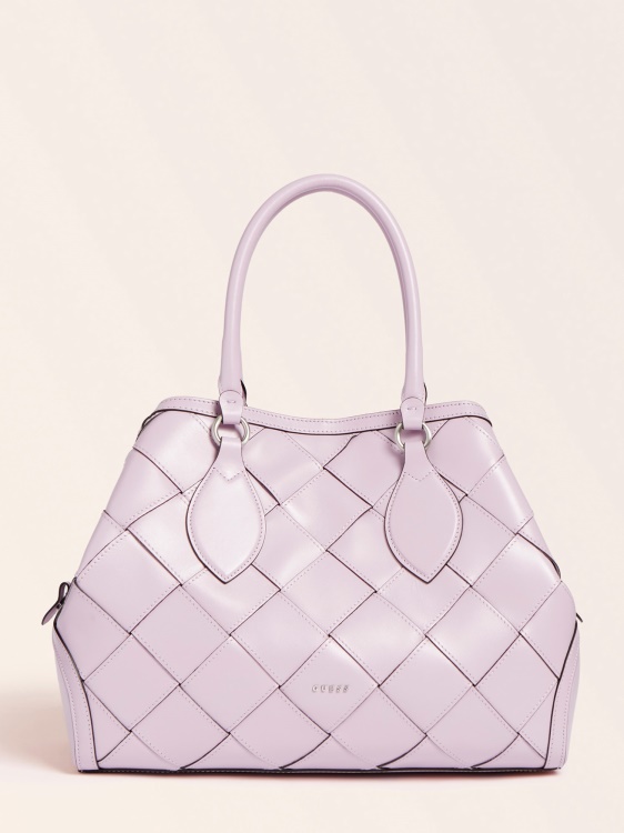 Guess Lilac Giorgia луксозна чанта от истинска кожа