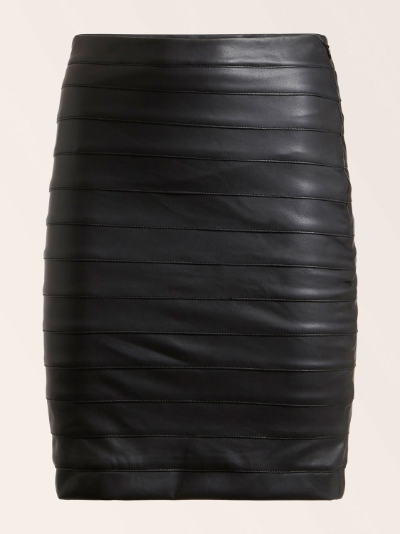 черна мини пола от изкуствена кожа Marciano Guess