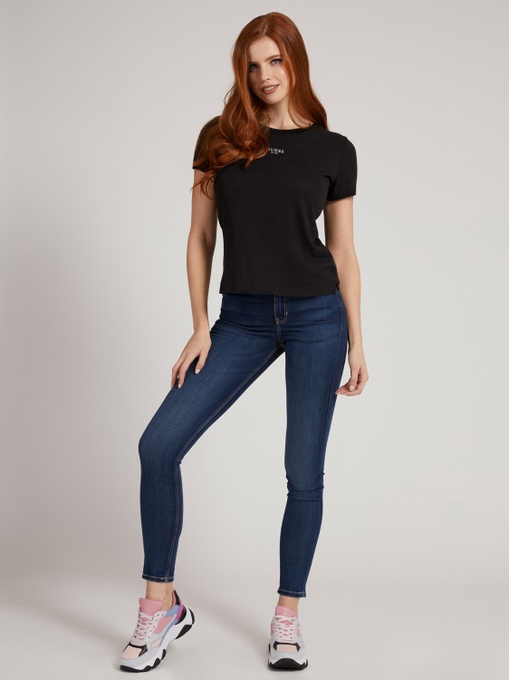 тъмносива тениска Guess Used-look