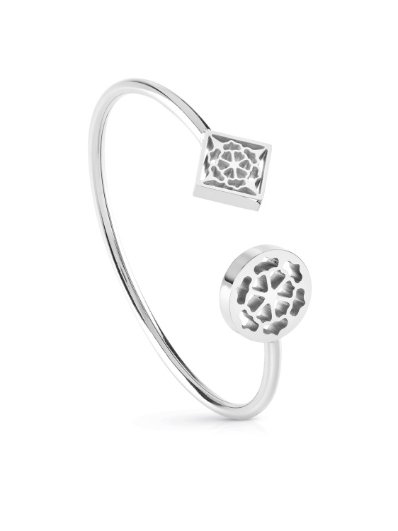 сребърна гривна Guess цъбтящ божур