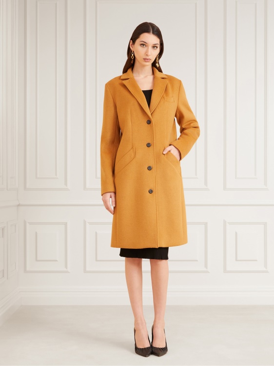 палто от смес от вълна Marciano Guess бежово