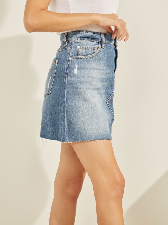 Guess A-line Fit дънкова пола синя