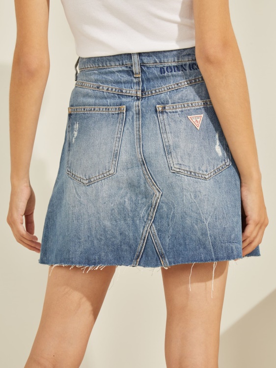 Guess A-line Fit дънкова пола синя