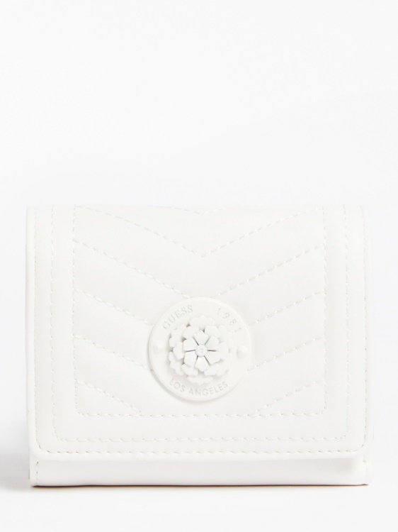 ватиран мини портфейл Guess White Lida