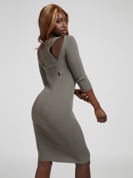 зелена пуловерна рокля Guess