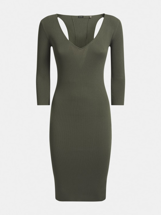 зелена пуловерна рокля Guess