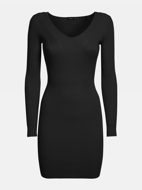 пуловерна рокля Guess Black