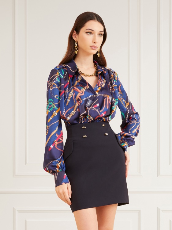 Marciano цял печат тяло Guess синьо мулти