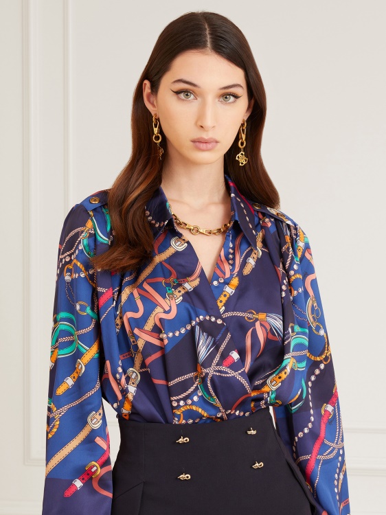 Marciano цял печат тяло Guess синьо мулти