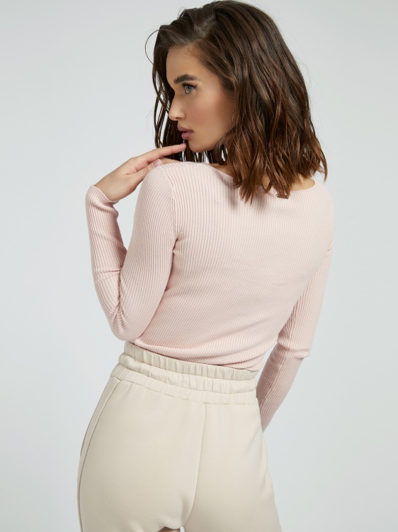 светлорозов пуловер от смес от вискоза Guess