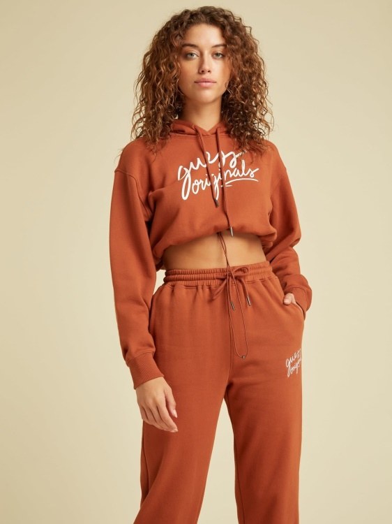 червена изрязана качулка Guess