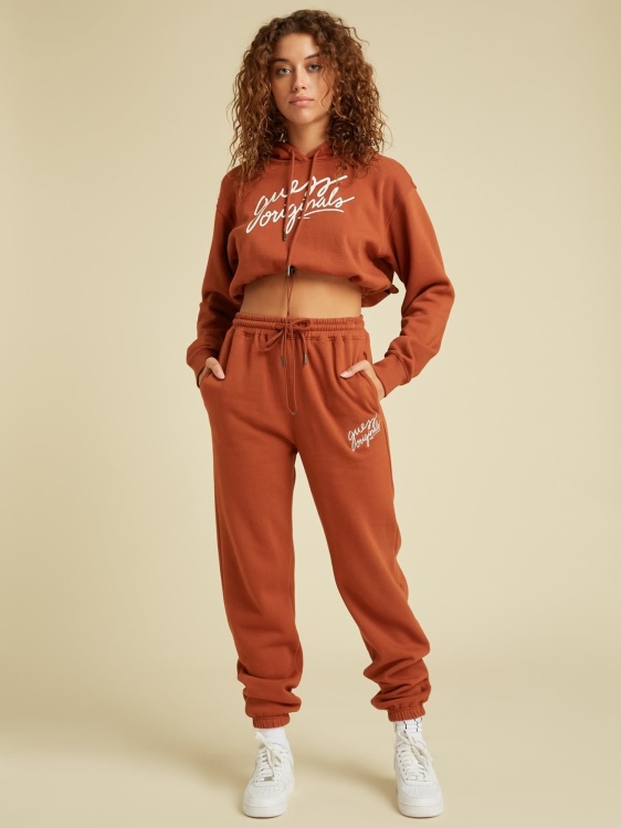 червена изрязана качулка Guess