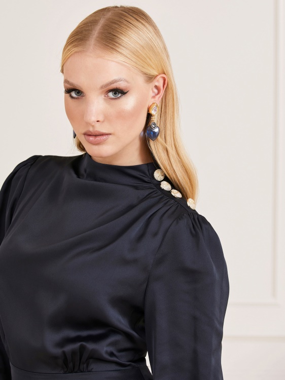 сатенена рокля Marciano Blue Guess