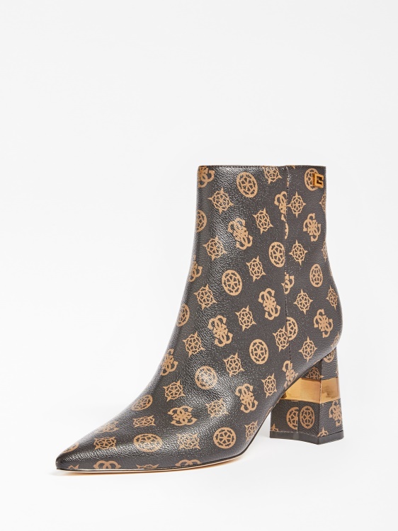 Guess Brown Maisy 4g божур с лого на глезена