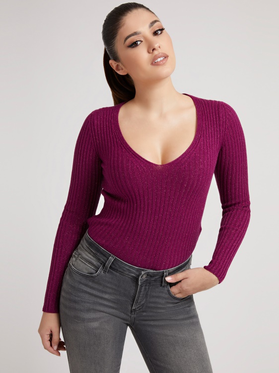 лурекс топ Guess червено
