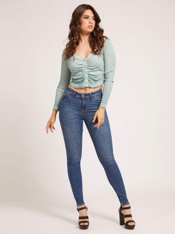 сива горна част със закопчаване с копчета