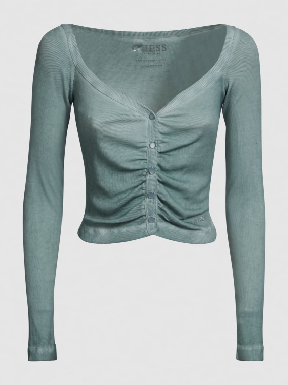 сива горна част със закопчаване с копчета