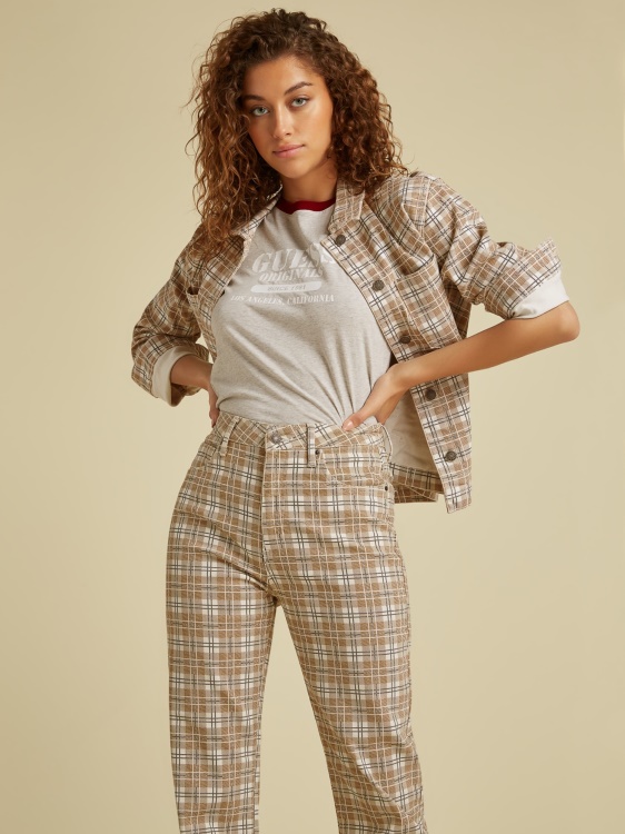 карирано какво кафяв Guess