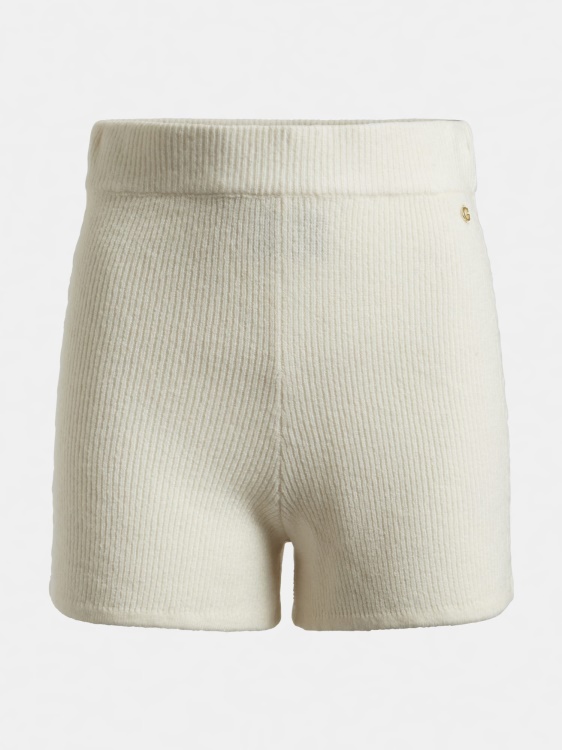 пуловер къс бял Guess