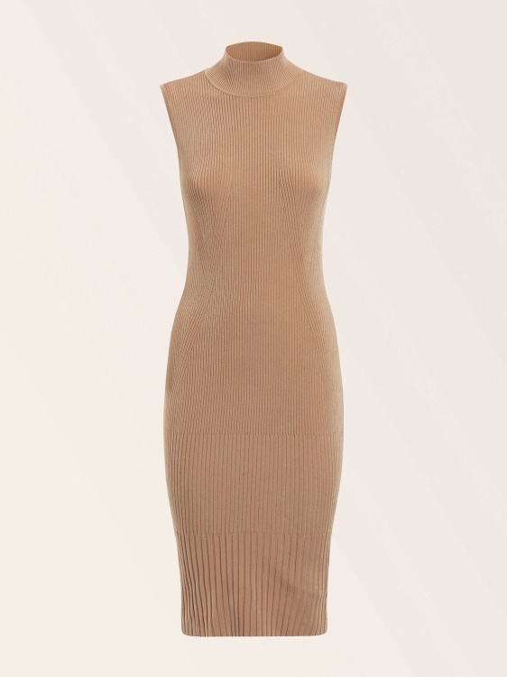 бежова плетена рокля Guess Marciano с костенурка