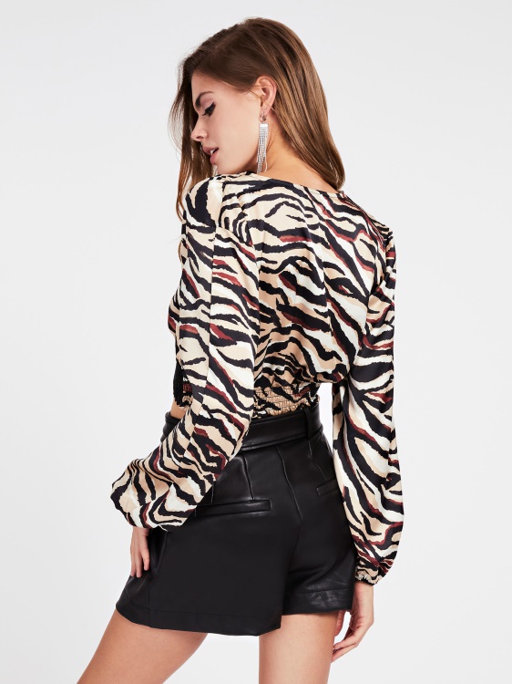 дантелена вложка Crop Top Guess Animalier