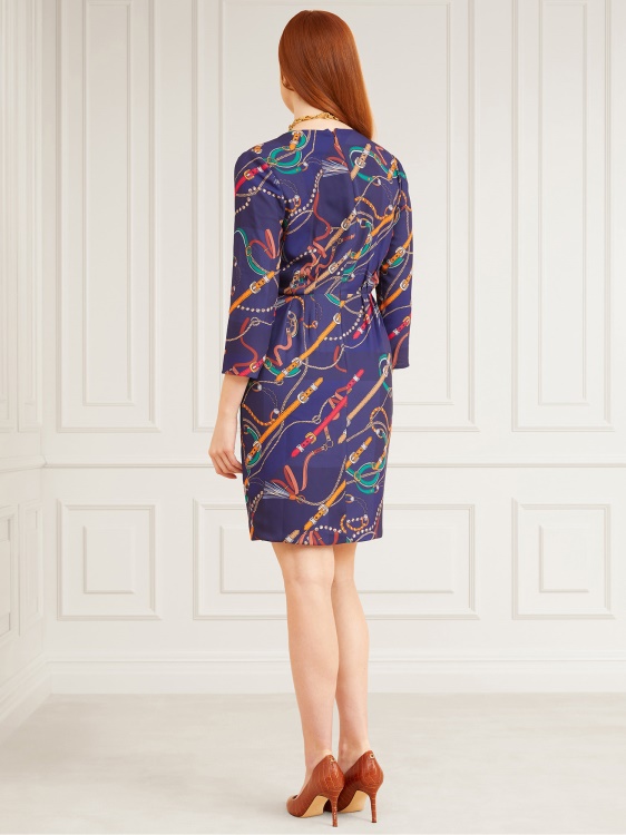 Marciano цяла рокля с щампи синьо Multi Guess нова тенденция