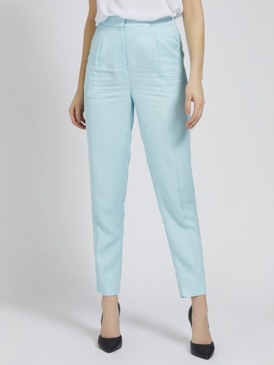 Marciano панталон от ленена смес Guess Blue