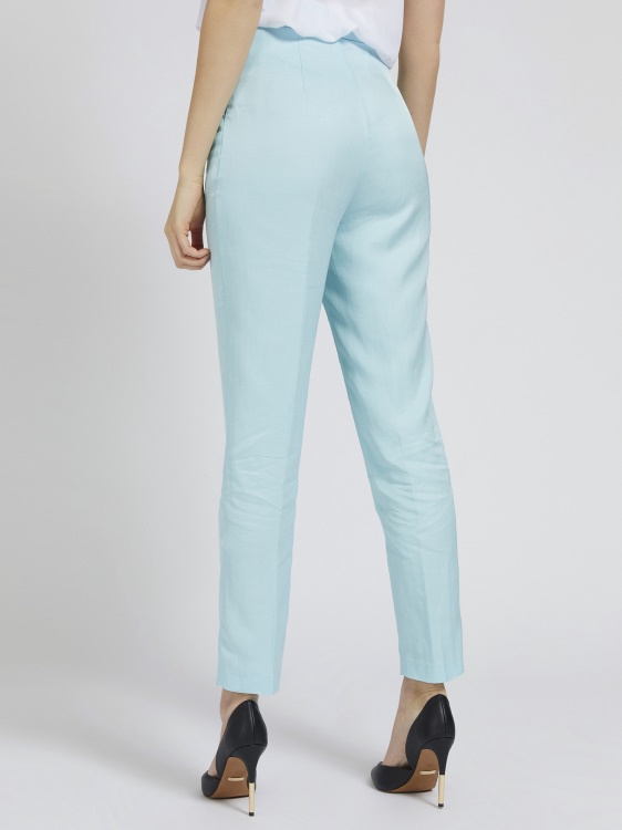 Marciano панталон от ленена смес Guess Blue