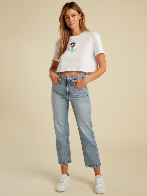 лого на Guess предно изрязване бяло
