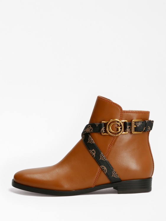 Боти до глезена Floriza естествена кожа Guess кафяви