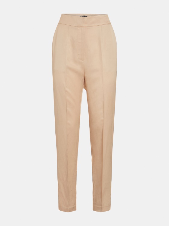 Guess бежов панталон от смес от лен Marciano