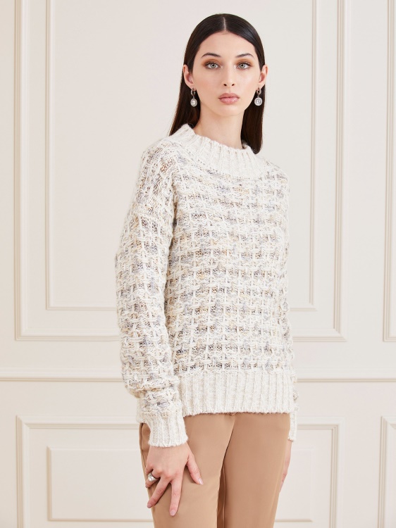 пуловер от смес от вълна Guess крем Marciano