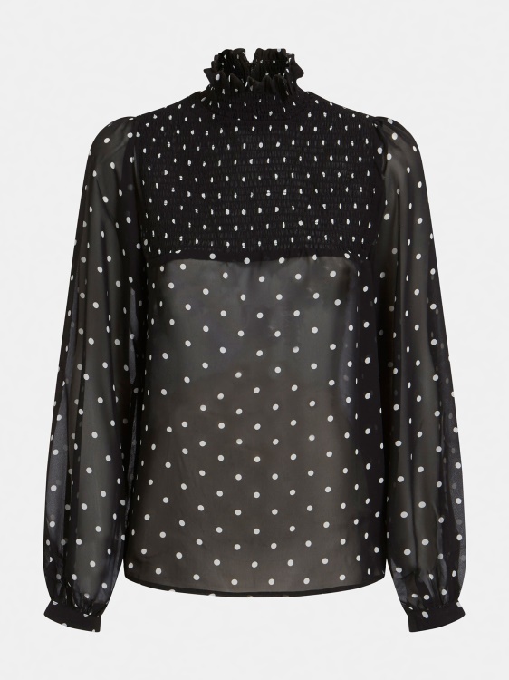 цяла блуза с принт Guess черна мулти