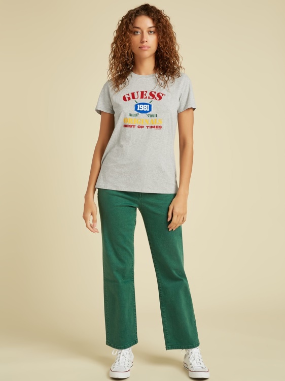 сива тениска с лого отпред Guess