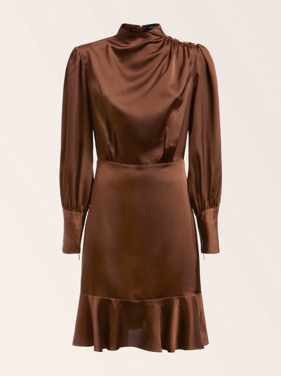 Guess кафява сатенена рокля Marciano